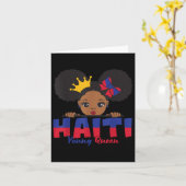 Haitis Young Queen Haitian Flag T-Shirt für Kinder Karte (Gelbe Blume)