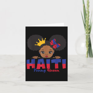Haitis Young Queen Haitian Flag T-Shirt für Kinder Karte