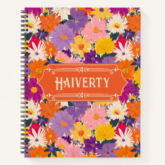 Haiverty Crowbloms Modern Floral Deluxe Notizblock
