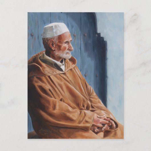 Haj - Postkartenmalerei eines Marokkaners Postkarte (Vorderseite)