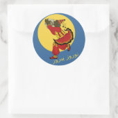 Haji Pirooz Blue Sky Persian Neujahr Runder Aufkleber (Tasche)