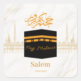 Hajj Mabrour, حج مبرور Quadratischer Aufkleber