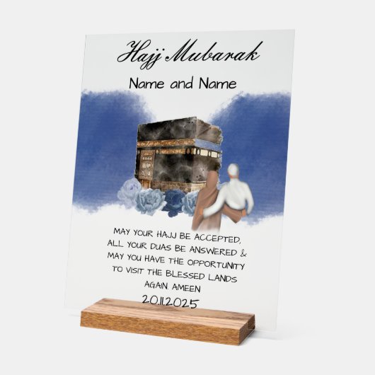 Hajj Mubarak Acryl Acrylschild (Winkel)