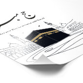 Hajj Mubarak Arabic Calligraphy Wall Art  Fotodruck (Ecke)