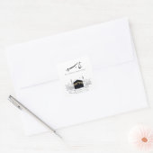 Hajj Mubarak Arabic Calligraphy Wall Art  Quadratischer Aufkleber (Umschlag)