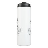 Hajj Mubarak Arabic Calligraphy Wall Art  Thermosbecher (Vorderseite)