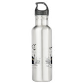 Hajj Mubarak Arabische Kalligrafie-Wandkunst Edelstahlflasche (Rückseite)