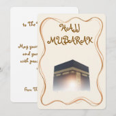 Hajj Mubarak Card Umra Greeting Card Einladung (Vorne/Hinten)