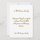 Hajj Mubarak Card Umra Greeting Card Einladung (Rückseite)