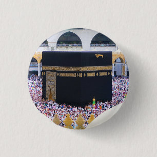 Hajj Mubarak Heilige Kaaba Mecca Islamische Devova Button