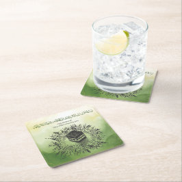 Hajj Mubarak, Heiliger Kaaba in Mekka, Saudi-Arabi Rechteckiger Pappuntersetzer