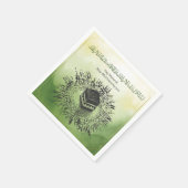 Hajj Mubarak, Heiliger Kaaba in Mekka, Saudi-Arabi Serviette (Ecke)