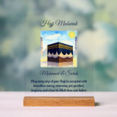Hajj Mubarak Personalised Islamic Gifts Acrylschild (Neutral)