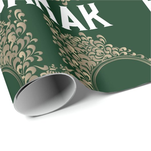 Hajj Mubarak Wrapping Paper im Grünbuch Geschenkpapier (Rolleneckpunkt)