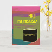 hajj mubarakah Blockfarbe Karte (Gelbe Blume)