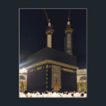 Hajj Pilgrims an der Kaaba, Mekka Postkarte<br><div class="desc">Hajj Pilger Ansammlung für das frühmorgendliche Fajr Gebet am Kaaba in Mekka,  Saudi-Arabien</div>