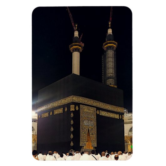 Hajj Pilgrims in Fajr, Kaaba, Mekka, Saudi-Arabien Magnet (Vertikal)