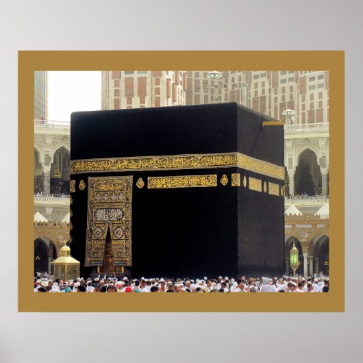 Hajj Pilgrims in Kaaba, Mekka, Saudi-Arabien Poster (Vorne)