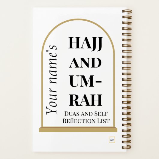 Hajj und Umrah Duas und das Pocketbook zur Selbstr Notizblock (Rückseite)