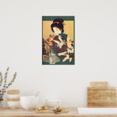 HAJUTSURU SAKE Japan Geisha Vintage Werbung Poster (Küche)