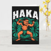 Haka Dance Funny Maori Dance Culture Outfit Karte (Gelbe Blume)