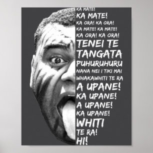 Haka Neuseeland Maori Neuseeland Fans Rugby _1 Poster
