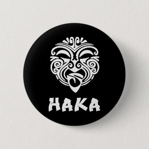 Haka neuseeländische Rugby-Fans Maori-Haka-Tanz Button