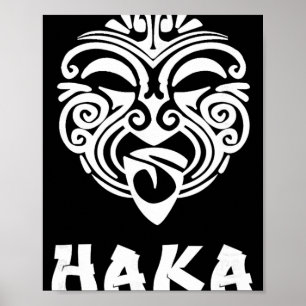 Haka neuseeländische Rugby-Fans Maori-Haka-Tanz  Poster