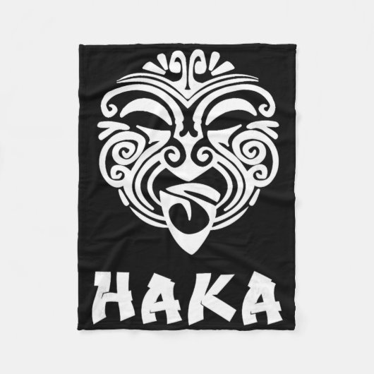 Haka New Zealand Rugby Fans Maori Haka Dance Fleecedecke (Vorderseite)