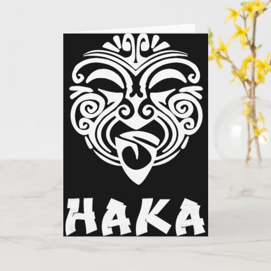 Haka New Zealand Rugby Fans Maori Haka Dance Karte (Gelbe Blume)