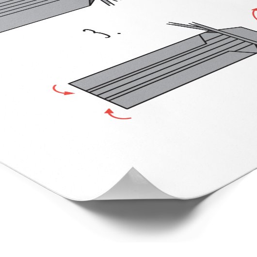 Hakama Origami Poster (Ecke)