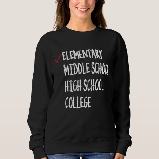 Häkchen 2023 Grundschulabschluss 6. Klasse Abschlu Sweatshirt (Vorderseite)