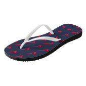 Häkchen-Symbol-Muster-Flip-Flops Badesandalen (Schrägansicht)