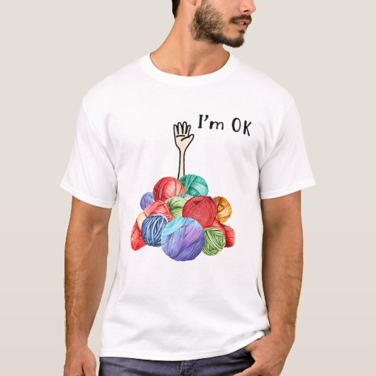 Häkchen und Kneten, ich bin okay T-Shirt (Vorderseite)