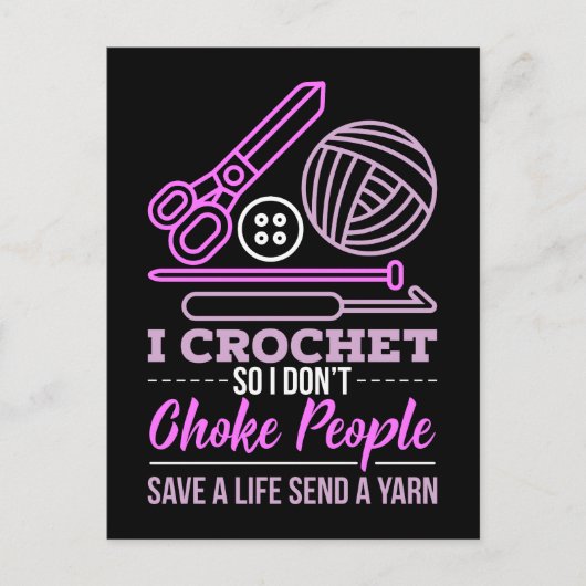 Häkchenspende Postkarte (Vorderseite)