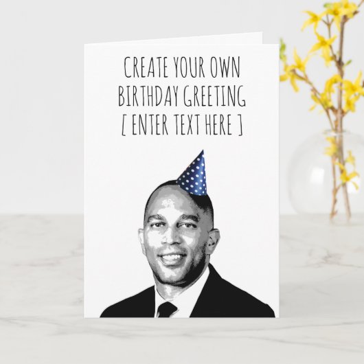 Hakeem Jeffries Custom Birthday Card Karte (Gelbe Blume)