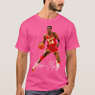 Hakeem Olajuwon Basketball Signature Vintag Retro T-Shirt