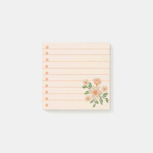 Häkel-Effekt Blumen Post-it Klebezettel (Vorderseite)