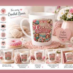 Häkel-Liebhaber-Latte-Mug Süßes Häkel-Geschenk f Milchtasse