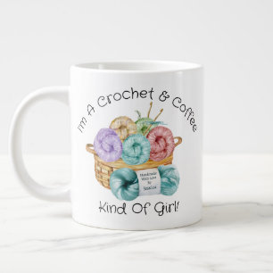 Häkel Mädchen Personalisierte Riesentasse Jumbo-Tasse