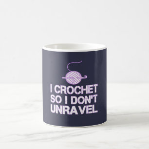 Häkelarbeit also ich entwirren uns nicht kaffeetasse