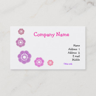 Häkelarbeit-einfache Visitenkarten Visitenkarte