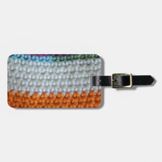 Häkelarbeit Gepäckanhänger (Vorderseite horizontal)