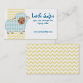 Häkelarbeit-Geschäftskarte des Rautenschaflamms Visitenkarte (Vorne/Hinten)