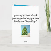 Häkelarbeit-Gruppen-Weihnachtskarte Feiertagskarte (Rückseite)