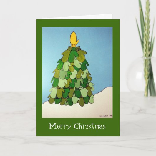 Häkelarbeit-Gruppen-Weihnachtskarte Feiertagskarte (Vorderseite)