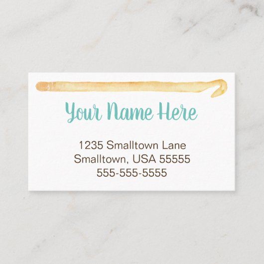 Häkelarbeit-Haken handgemacht Visitenkarte (Vorderseite)