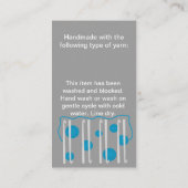 Häkelarbeit-Hangtag oder Visitenkarte (Rückseite)