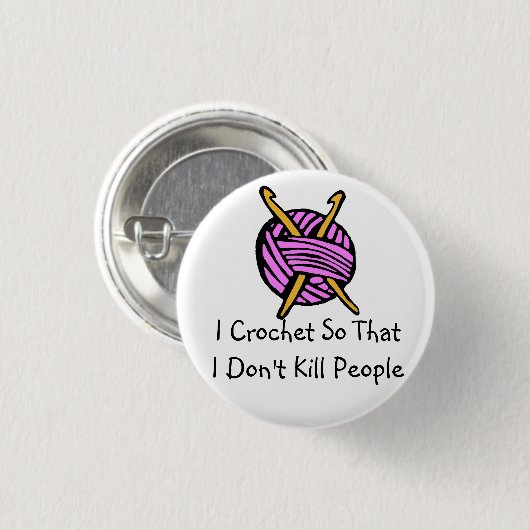 Häkelarbeit-Knopf Button (Vorne & Hinten)