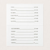 HÄKELARBEIT Künste - Visitenkarte Visitenkarten (Innenseite Aufgefaltet)